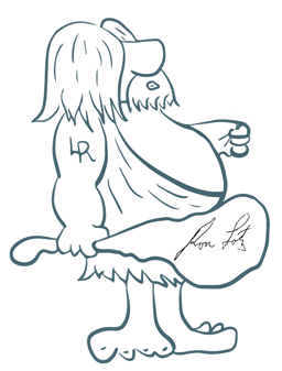 Lotz Roofing Caveman. Since 1976. We get it on.